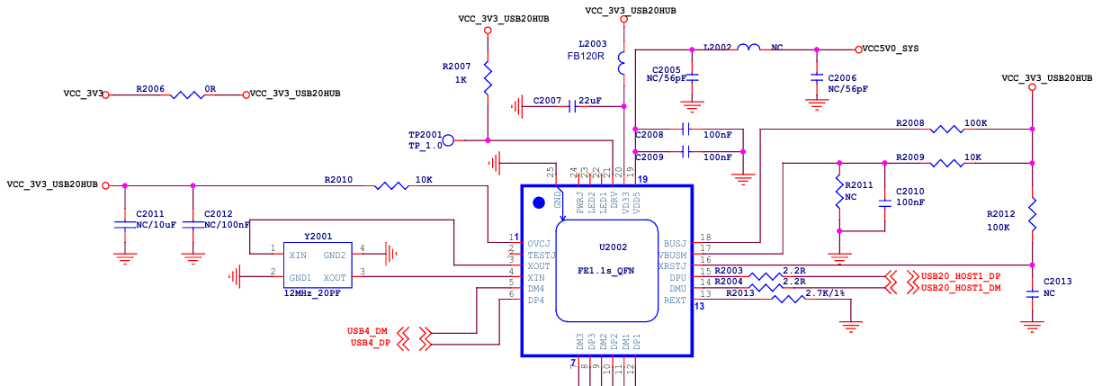 ROCK 2A原USB Hub电路