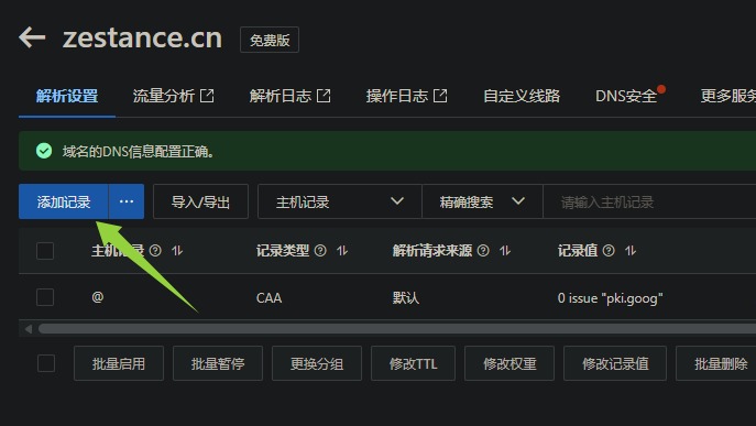 自有域名解析到Pages-1